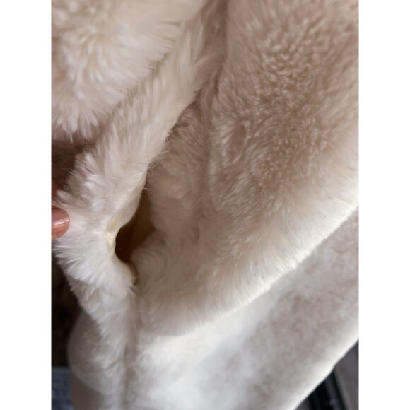 Cream Faux Fur Lined Long Winter Coat Size 1X Forever 21 Premium Plus Cream BNWT - Picture 6 of 7